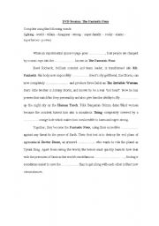 English worksheet: Fantastic Four DVD Worksheet