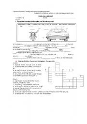 English Worksheet: cars