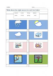 English worksheet: Weather 