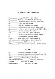 English Worksheet: Do/Dont/Does/Doesnt