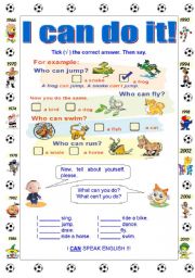 English Worksheet: I CAN do it!  Johnny and Fluffys adventures. Part 2/2
