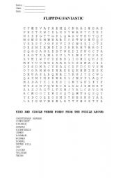 English Worksheet: Flipping Fantastic Puzzle