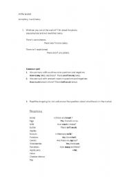 English Worksheet: the market