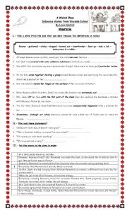 English Worksheet: Sideways stories from Wayside School - Maurecia