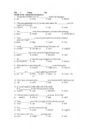 modal verb exercise