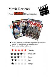 English Worksheet: Movie Reviews 2010