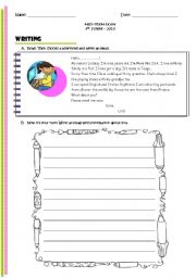 English Worksheet: Writing for young learners