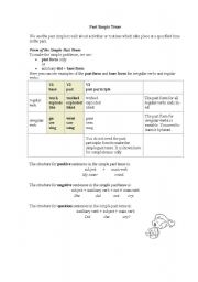 English Worksheet: Past Simple 