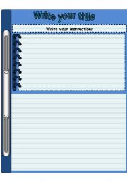 English worksheet: page template blue