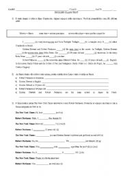 English Worksheet: Twilight