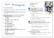 English Worksheet: Text messaging