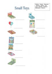 English worksheet: Small Toys Vocabulary