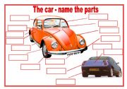 English Worksheet: The parts of the car - fill in