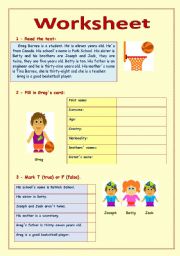 English Worksheet: Greg