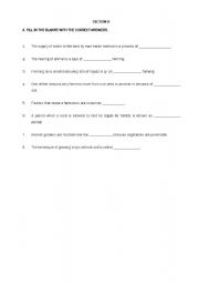 English Worksheet: Farming