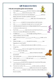 English Worksheet: All Tenses Review