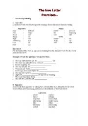 English worksheet: Love Letter