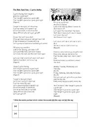 English Worksheet: I gotta feeling