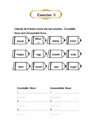 English worksheet: Nouns