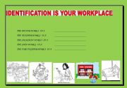 English worksheet: identifying workplace