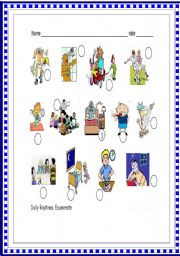 English Worksheet: enumarate routines