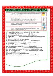 English Worksheet: CONFUSABLE WORDS 22: dodge-evade-shirk-duck/sway-influence-affect-impress