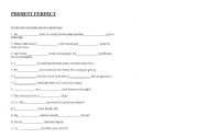 English worksheet: Present Perfect