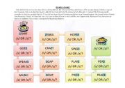 English worksheet: Boardgame. s and z