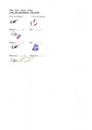 English Worksheet: Demonstratives
