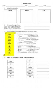 English Worksheet: Present simple tense