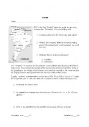 English worksheet: Crude: The Movie