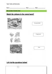 English worksheet: Family and Community