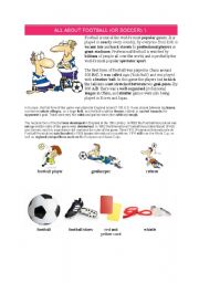 English Worksheet: All about football