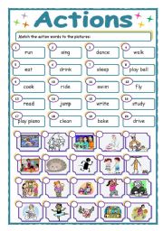 Vocabulary- action words