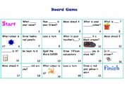 English Worksheet: Board game ( for begginers or little kids) 