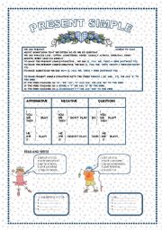 English Worksheet: PRESENT SIMPLE