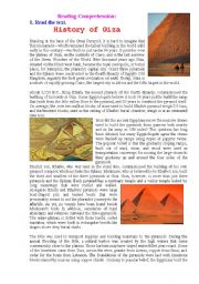 English Worksheet: History of Giza