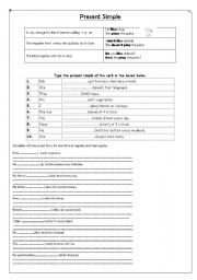 English Worksheet: Present Simple