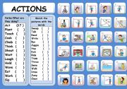 English Worksheet: ACTION VERB