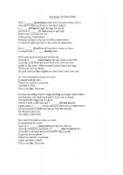 English Worksheet: Song Im yours by Jason Mraz