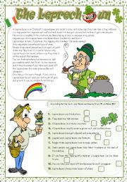 English Worksheet: THE LEPRECHAUN