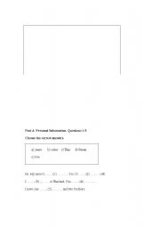 English Worksheet: test