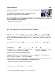 English Worksheet: Business English from the BBC, Part 3
