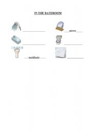 English worksheet: Bathroom