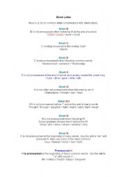 English Worksheet: silent letters