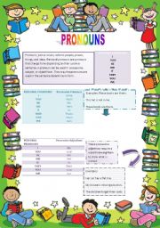 English Worksheet: PRONOUNS