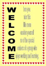 English Worksheet: WELCOME