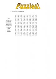 English Worksheet: Puzzle