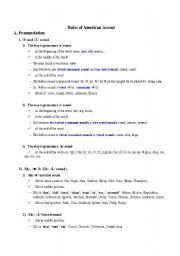 English Worksheet: american accent