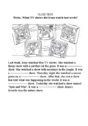 English Worksheet: TV shows 